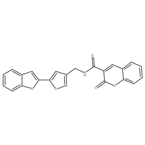 N-((5-(benzofuran-2-yl)isoxazol-3-yl)methyl)-2-oxo-2H-chromene-3-carboxamide结构式