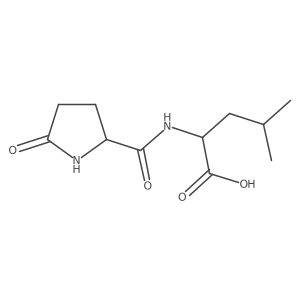 (5-Oxopyrrolidine-2-carbonyl)-L-leucine Structure
