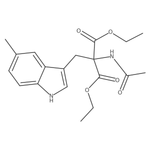 Diethyl 2-acetamido-2-((5-methyl-1H-indol-3-yl)methyl)malonate结构式