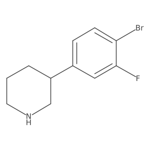 3-(4-Bromo-3-fluorophenyl)piperidine结构式