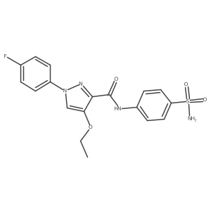 4-ethoxy-1-(4-fluorophenyl)-N-(4-sulfamoylphenyl)-1H-pyrazole-3-carboxamide Structure