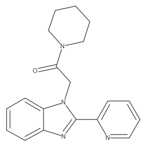 1-(piperidin-1-yl)-2-(2-(pyridin-2-yl)-1H-benzo[d]imidazol-1-yl)ethanone结构式