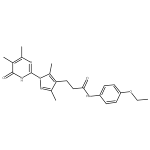 3-(1-(4,5-dimethyl-6-oxo-1,6-dihydropyrimidin-2-yl)-3,5-dimethyl-1H-pyrazol-4-yl)-N-(4-ethoxyphenyl)propanamide Structure