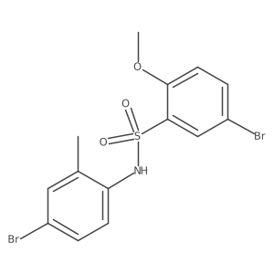 5-bromo-N-(4-bromo-2-methylphenyl)-2-methoxybenzene-1-sulfonamide结构式