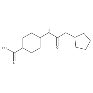 4-(2-Cyclopentylacetamido)cyclohexane-1-carboxylic acid结构式