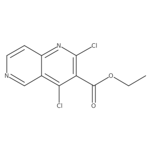 Ethyl 2,4-dichloro-1,6-naphthyridine-3-carboxylate结构式