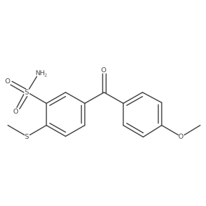 5-(4-Methoxy-benzoyl)-2-methylsulfanyl-benzenesulfonamide结构式