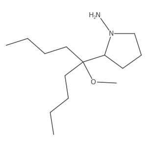 1-Pyrrolidinamine, 2-(1-butyl-1-methoxypentyl)-, (S)-结构式