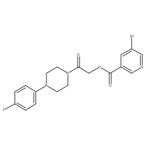 2-[4-(4-Fluorophenyl)piperazin-1-yl]-2-oxoethyl 5-bromopyridine-3-carboxylate结构式