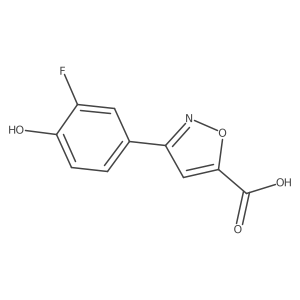 3-(3-Fluoro-4-hydroxyphenyl)-1,2-oxazole-5-carboxylic acid结构式