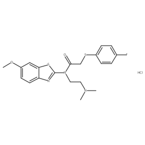 N-(2-(dimethylamino)ethyl)-2-((4-fluorophenyl)thio)-N-(6-methoxybenzo[d]thiazol-2-yl)acetamide hydrochloride Structure