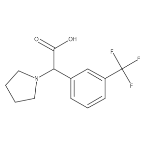 2-(Pyrrolidin-1-yl)-2-(3-(trifluoromethyl)phenyl)acetic acid Structure