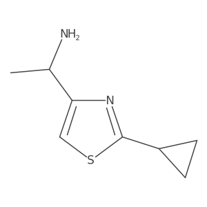 1-(2-Cyclopropyl-1,3-thiazol-4-yl)ethan-1-amine Structure