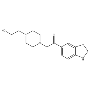 Ethanone,1-(2,3-dihydro-1h-indol-5-yl)-2-[4-(2-hydroxyethyl)-1-piperazinyl]-结构式