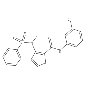 N-(3-chlorophenyl)-3-(N-methylphenylsulfonamido)thiophene-2-carboxamide结构式