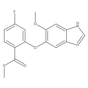methyl 4-fluoro-2-[(6-methoxy-1H-indol-5-yl)oxy]benzoate Structure