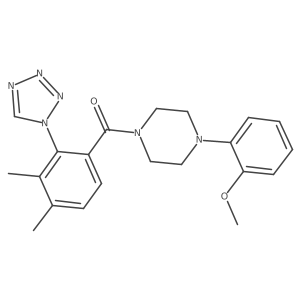 [3,4-dimethyl-2-(1H-tetrazol-1-yl)phenyl][4-(2-methoxyphenyl)piperazin-1-yl]methanone结构式
