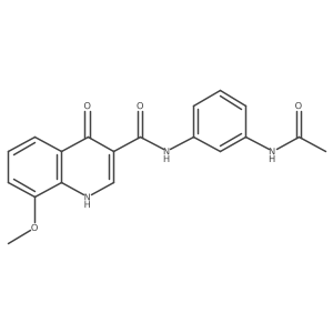 N-[3-(acetylamino)phenyl]-8-methoxy-4-oxo-1,4-dihydroquinoline-3-carboxamide Structure