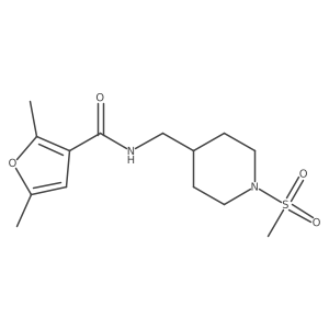 N-[(1-methanesulfonylpiperidin-4-yl)methyl]-2,5-dimethylfuran-3-carboxamide结构式