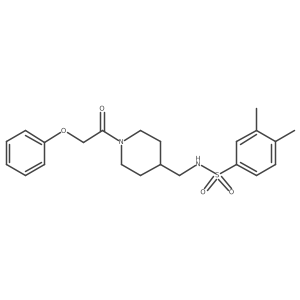 3,4-dimethyl-N-((1-(2-phenoxyacetyl)piperidin-4-yl)methyl)benzenesulfonamide Structure