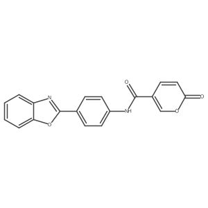 N-(4-(benzo[d]oxazol-2-yl)phenyl)-2-oxo-2H-pyran-5-carboxamide结构式
