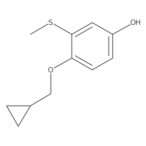 4-(Cyclopropylmethoxy)-3-(methylthio)phenol Structure