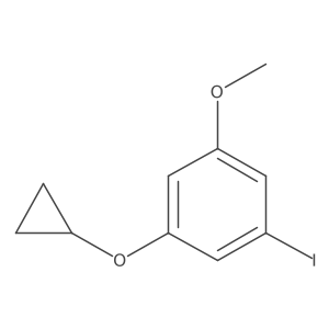 1-Cyclopropoxy-3-iodo-5-methoxybenzene结构式