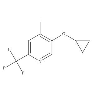 5-Cyclopropoxy-4-iodo-2-(trifluoromethyl)pyridine结构式