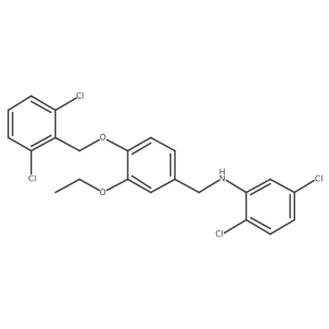N-(2,5-Dichlorophenyl)-4-[(2,6-dichlorophenyl)methoxy]-3-ethoxybenzenemethanamine Structure