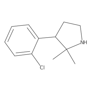 3-(2-Chlorophenyl)-2,2-dimethylpyrrolidine Structure
