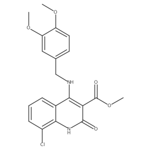 Methyl 8-chloro-4-((3,4-dimethoxybenzyl)amino)-2-oxo-1,2-dihydroquinoline-3-carboxylate结构式