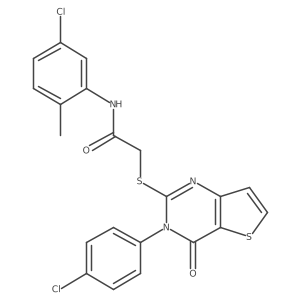 N-(5-chloro-2-methylphenyl)-2-{[3-(4-chlorophenyl)-4-oxo-3,4-dihydrothieno[3,2-d]pyrimidin-2-yl]sulfanyl}acetamide Structure