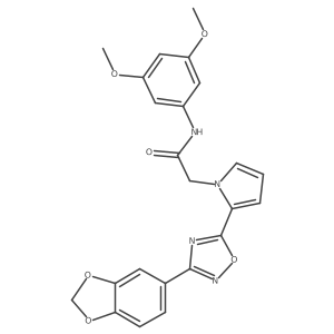 2-{2-[3-(1,3-benzodioxol-5-yl)-1,2,4-oxadiazol-5-yl]-1H-pyrrol-1-yl}-N-(3,5-dimethoxyphenyl)acetamide Structure