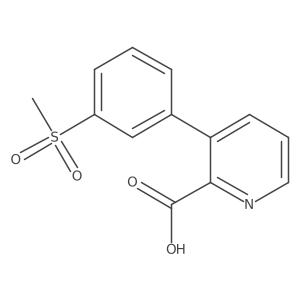 3-(3-Methylsulfonylphenyl)picolinic acid结构式