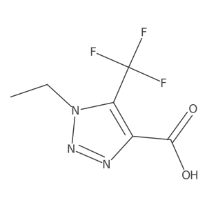 1-ethyl-5-(trifluoromethyl)-1H-1,2,3-triazole-4-carboxylic acid结构式