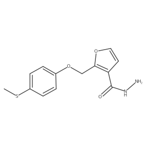 3-Furancarboxylic acid, 2-[[4-(methylthio)phenoxy]methyl]-, hydrazide Structure