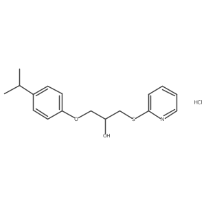 1-(4-Isopropylphenoxy)-3-(pyridin-2-ylthio)propan-2-ol hydrochloride结构式