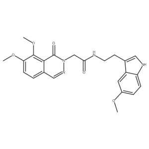 2-(7,8-dimethoxy-1-oxophthalazin-2(1H)-yl)-N-[2-(5-methoxy-1H-indol-3-yl)ethyl]acetamide Structure