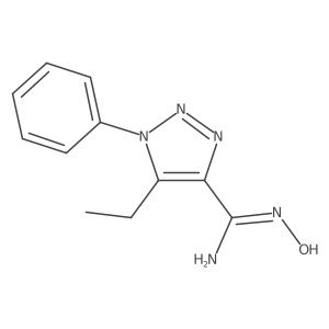 5-ethyl-N'-hydroxy-1-phenyl-1H-1,2,3-triazole-4-carboximidamide结构式
