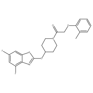 1-(4-((4,6-Difluorobenzo[d]thiazol-2-yl)oxy)piperidin-1-yl)-2-(o-tolyloxy)ethanone Structure