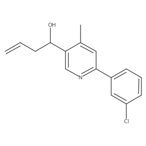 1-[6-(3-Chlorophenyl)-4-methylpyridin-3-yl]but-3-en-1-ol Structure