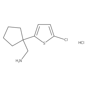 ([1-(5-Chloro-2-thienyl)cyclopentyl]methyl)amine hydrochloride Structure