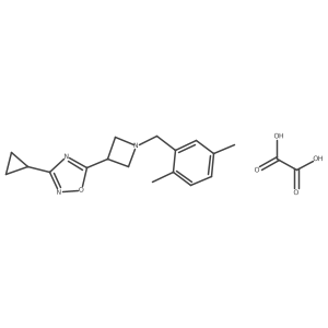 3-Cyclopropyl-5-(1-(2,5-dimethylbenzyl)azetidin-3-yl)-1,2,4-oxadiazole oxalate结构式