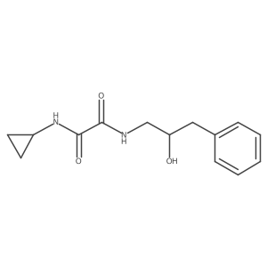 N1-cyclopropyl-N2-(2-hydroxy-3-phenylpropyl)oxalamide结构式