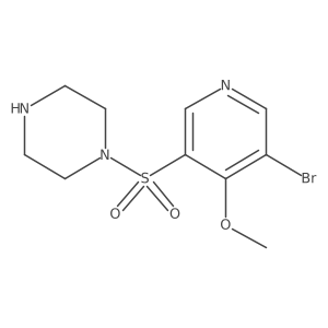1-((5-Bromo-4-methoxypyridin-3-yl)sulfonyl)piperazine Structure