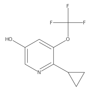 6-Cyclopropyl-5-(trifluoromethoxy)pyridin-3-OL结构式