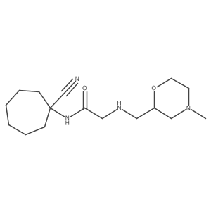 N-(1-cyanocycloheptyl)-2-{[(4-methylmorpholin-2-yl)methyl]amino}acetamide Structure