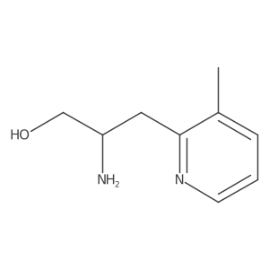 2-Amino-3-(3-methylpyridin-2-yl)propan-1-ol结构式