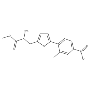 2-Furanpropanoic acid, I+/--amino-5-(2-methyl-4-nitrophenyl)-, methyl ester Structure