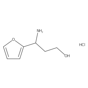 3-Amino-3-(furan-2-YL)propan-1-OL hydrochloride结构式